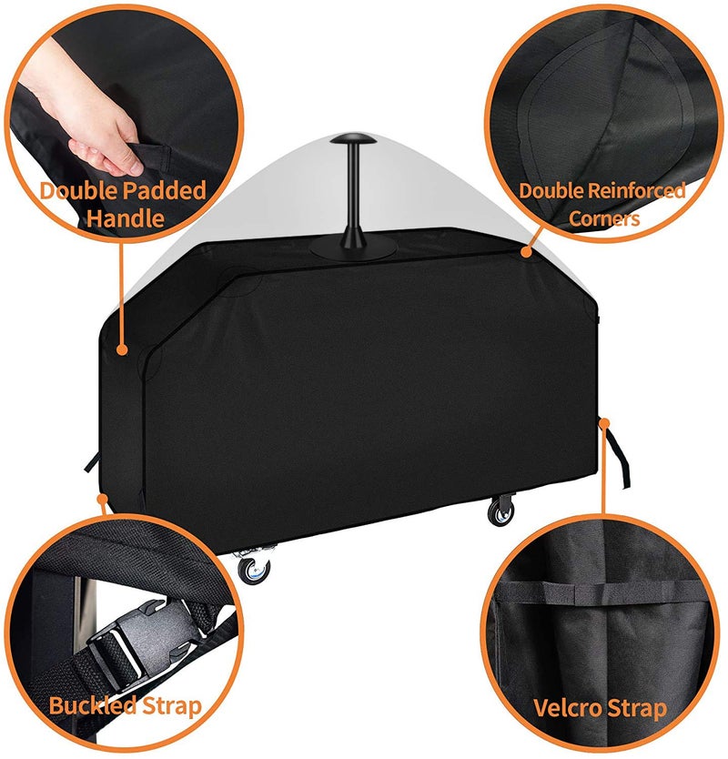 iCOVER 36 inch Griddle Cover for Blackstone, 600D Heavy Duty Waterproof Canvas Flat Top Gas Grill Covers for 36" Grills 1554 1825 for Weber 36â€ Griddles Camp Chef 600 with Support Pole - Image 2